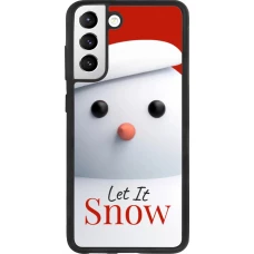 Coque Samsung Galaxy S21 FE 5G - Silicone rigide noir Christmas 25 Xmas Snowman