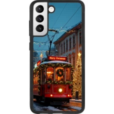 Coque Samsung Galaxy S21 FE 5G - Silicone rigide noir Christmas 25 Xmas Train