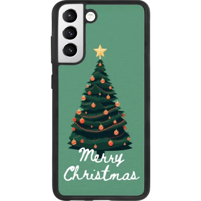 Coque Samsung Galaxy S21 FE 5G - Silicone rigide noir Christmas 25 Xmas Tree