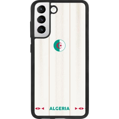 Coque Samsung Galaxy S21 FE 5G - Silicone rigide noir Maillot de football Algérie 2026 personnalisable