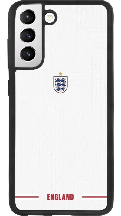 Coque Samsung Galaxy S21 FE 5G - Silicone rigide noir Maillot de football Angleterre 2026 personnalisable