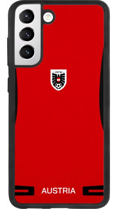 Samsung Galaxy S21 FE 5G Case Hülle - Silikon schwarz O?sterreich 2026 personalisierbares Fussballtrikot