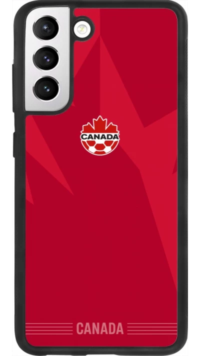 Coque Samsung Galaxy S21 FE 5G - Silicone rigide noir Maillot de football Canada 2026 personnalisable