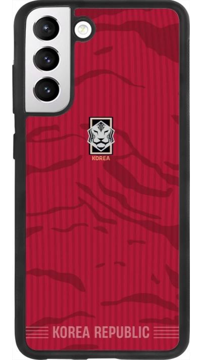 Samsung Galaxy S21 FE 5G Case Hülle - Silikon schwarz Südkorea 2026 personalisierbares Fussballtrikot