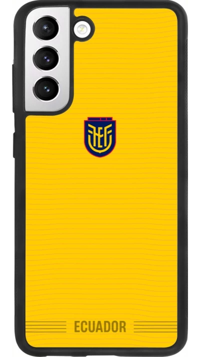 Coque Samsung Galaxy S21 FE 5G - Silicone rigide noir Maillot de football Équateur 2026 personnalisable
