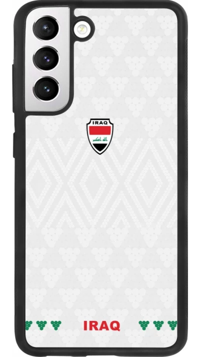 Coque Samsung Galaxy S21 FE 5G - Silicone rigide noir Maillot de football Irak 2026 personnalisable