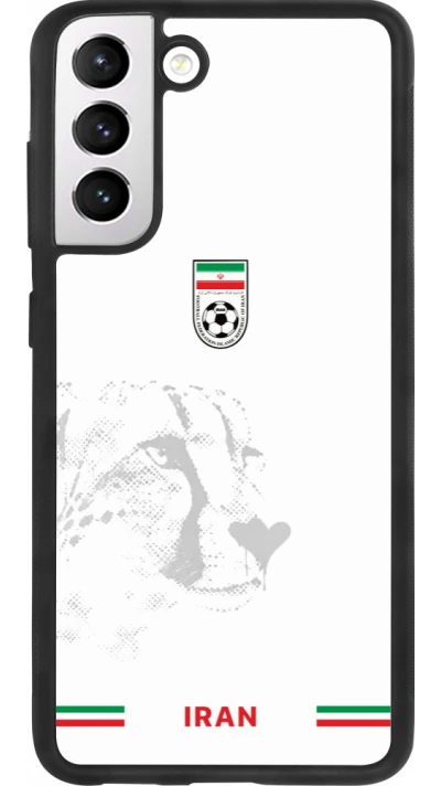 Coque Samsung Galaxy S21 FE 5G - Silicone rigide noir Maillot de football Iran 2026 personnalisable