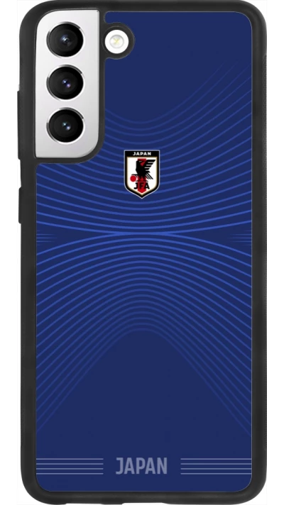 Coque Samsung Galaxy S21 FE 5G - Silicone rigide noir Maillot de football Japon 2026 personnalisable