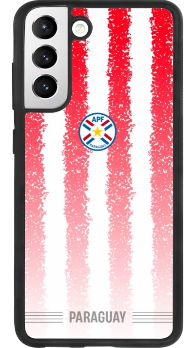 Coque Samsung Galaxy S21 FE 5G - Silicone rigide noir Maillot de football Paraguay 2026 personnalisable