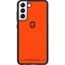 Coque Samsung Galaxy S21 FE 5G - Silicone rigide noir Maillot de football Pays-Bas 2026 personnalisable
