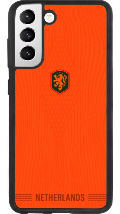 Coque Samsung Galaxy S21 FE 5G - Silicone rigide noir Maillot de football Pays-Bas 2026 personnalisable