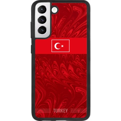 Coque Samsung Galaxy S21 FE 5G - Silicone rigide noir Maillot de football Turquie 2026 personnalisable