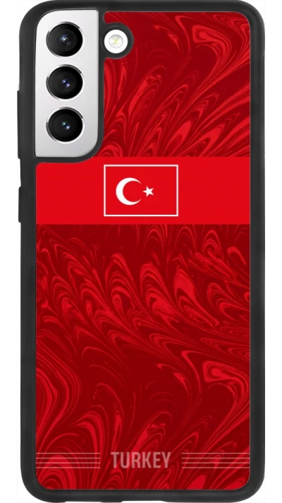 Samsung Galaxy S21 FE 5G Case Hülle - Silikon schwarz Türkei 2026 personalisierbares Fussballtrikot