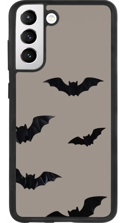 Coque Samsung Galaxy S21 FE 5G - Silicone rigide noir Halloween 2026 Bats