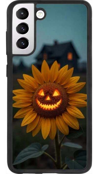 Coque Samsung Galaxy S21 FE 5G - Silicone rigide noir Halloween 2026 Evil Sunflower