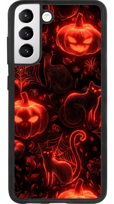 Coque Samsung Galaxy S21 FE 5G - Silicone rigide noir Halloween 2026 Pattern Halloween