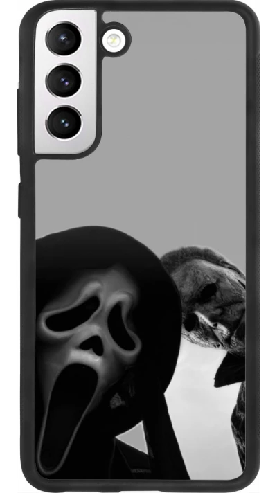 Coque Samsung Galaxy S21 FE 5G - Silicone rigide noir Halloween 2026 Scream and Michael Myers