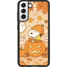 Coque Samsung Galaxy S21 FE 5G - Silicone rigide noir Halloween 2026 Snoopy Halloween
