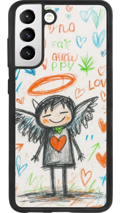 Samsung Galaxy S21 FE 5G Case Hülle - Silikon schwarz Little Angel Sketch Love
