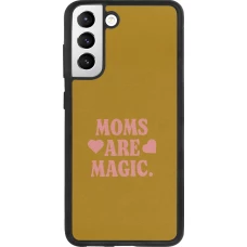 Coque Samsung Galaxy S21 FE 5G - Silicone rigide noir Mom 2026 Are Magic
