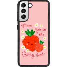 Coque Samsung Galaxy S21 FE 5G - Silicone rigide noir Mom 2026 Berry best