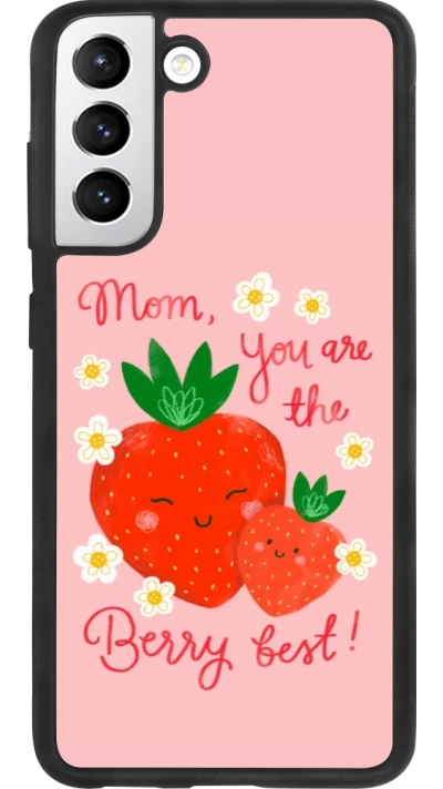 Coque Samsung Galaxy S21 FE 5G - Silicone rigide noir Mom 2026 Berry best