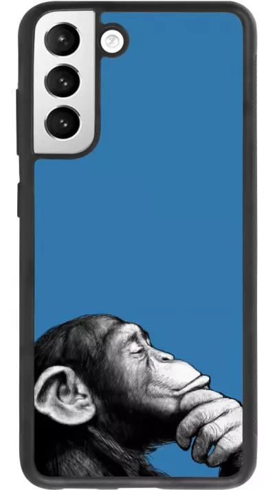 Coque Samsung Galaxy S21 FE 5G - Silicone rigide noir Monkey Pop Art
