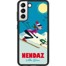 Coque Samsung Galaxy S21 FE 5G - Silicone rigide noir Nendaz Ski Downhill