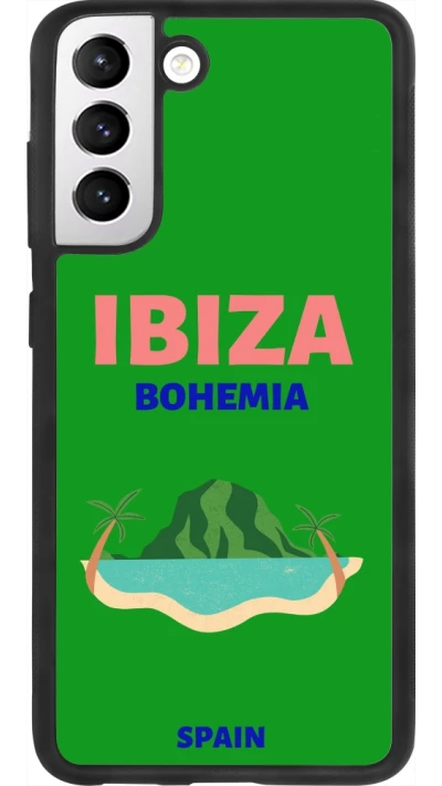 Coque Samsung Galaxy S21 FE 5G - Silicone rigide noir Pop Summer Destination Ibiza