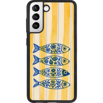 Coque Samsung Galaxy S21 FE 5G - Silicone rigide noir Portuguese fish 2026