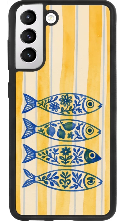 Coque Samsung Galaxy S21 FE 5G - Silicone rigide noir Portuguese fish 2026