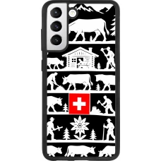 Coque Samsung Galaxy S21 FE 5G - Silicone rigide noir Poya Suisse 1 noir