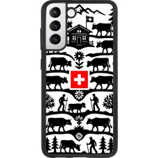 Coque Samsung Galaxy S21 FE 5G - Silicone rigide noir Poya Suisse 3