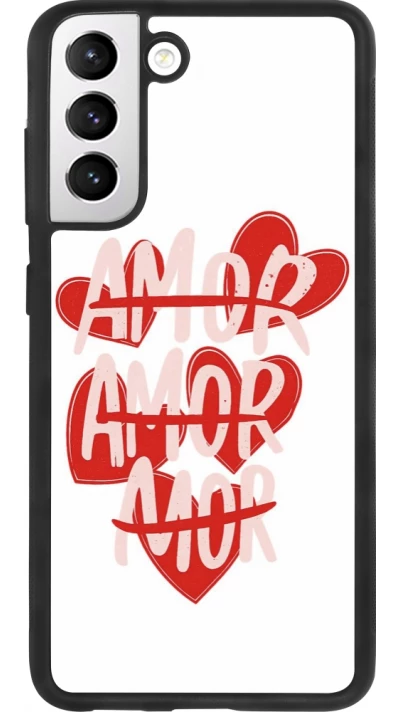 Coque Samsung Galaxy S21 FE 5G - Silicone rigide noir Saint Valentines Day 26 Amor