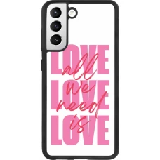 Coque Samsung Galaxy S21 FE 5G - Silicone rigide noir Saint Valentines Day 26 Love all we need is