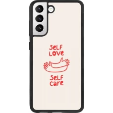 Coque Samsung Galaxy S21 FE 5G - Silicone rigide noir Saint Valentines Day 26 Self love self care
