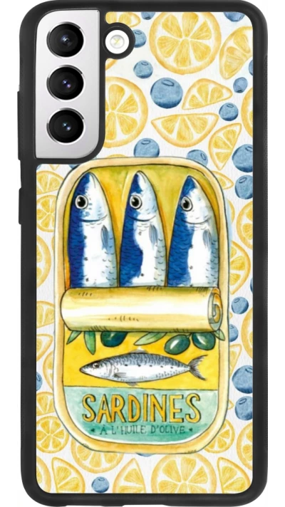Coque Samsung Galaxy S21 FE 5G - Silicone rigide noir Sardines in oil 2026