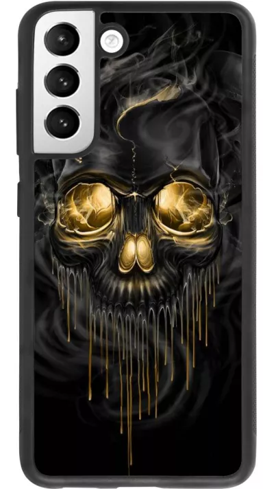 Coque Samsung Galaxy S21 FE 5G - Silicone rigide noir Skull 02
