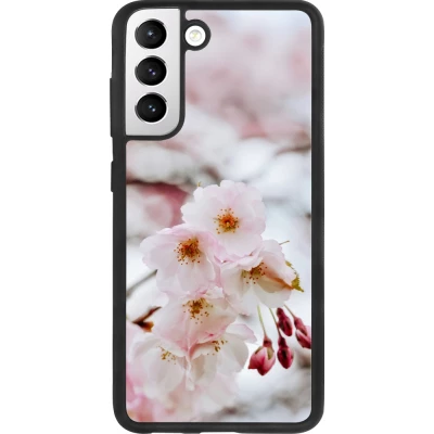 Coque Samsung Galaxy S21 FE 5G - Silicone rigide noir Cherry tree Spring 2026