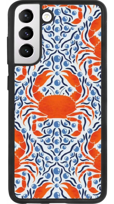 Coque Samsung Galaxy S21 FE 5G - Silicone rigide noir Crabs and pearls Summer 2026