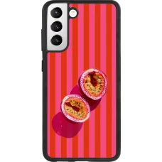 Coque Samsung Galaxy S21 FE 5G - Silicone rigide noir Passion fruit Summer 2026