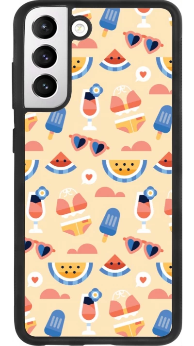 Coque Samsung Galaxy S21 FE 5G - Silicone rigide noir Pattern Summer 2026