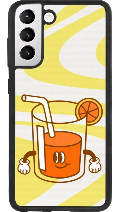 Coque Samsung Galaxy S21 FE 5G - Silicone rigide noir Summer drink 2026