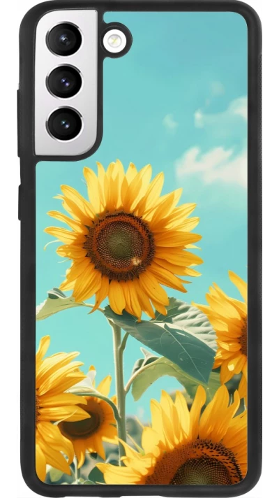 Coque Samsung Galaxy S21 FE 5G - Silicone rigide noir Sunflowers Summer 2026
