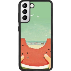 Samsung Galaxy S21 FE 5G Case Hülle - Silikon schwarz Views through a watermelon Summer 2026