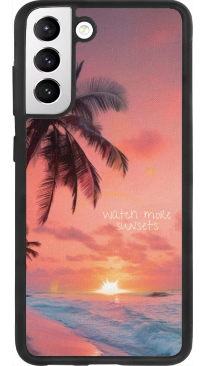Coque Samsung Galaxy S21 FE 5G - Silicone rigide noir Watch more sunsets Summer 2026