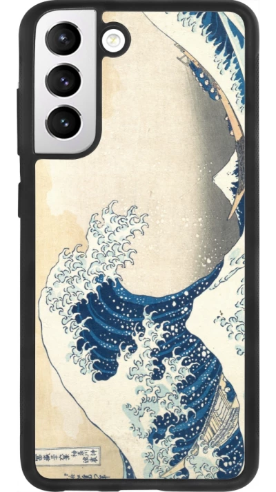 Coque Samsung Galaxy S21 FE 5G - Silicone rigide noir Tableau art - La Grande Vague de Kanagawa - Hokusai