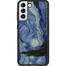 Coque Samsung Galaxy S21 FE 5G - Silicone rigide noir Tableau art - La Nuit étoilée - Van Gogh