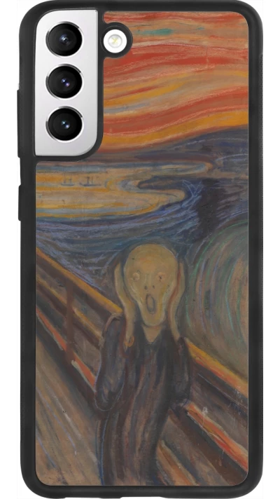 Coque Samsung Galaxy S21 FE 5G - Silicone rigide noir Tableau art - Le Cri - Edvard Munch