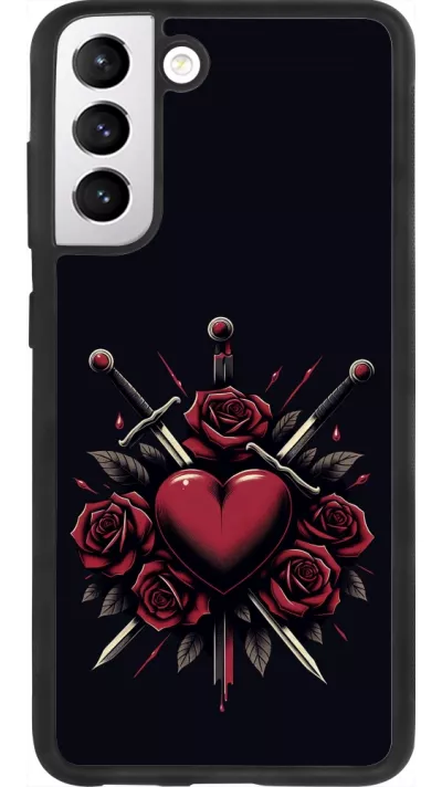 Samsung Galaxy S21 FE 5G Case Hülle - Silikon schwarz Valentine 2024 gothic love